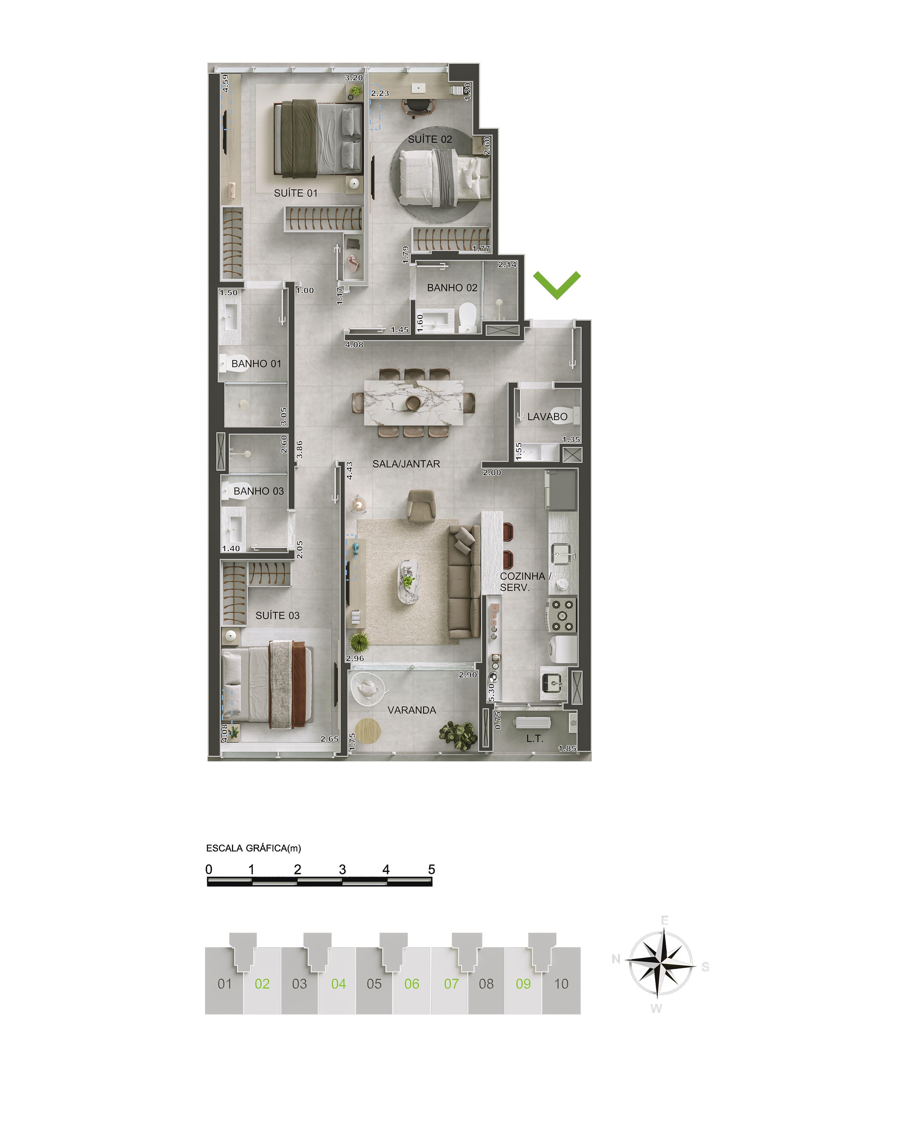 Apt Meio 114m2
