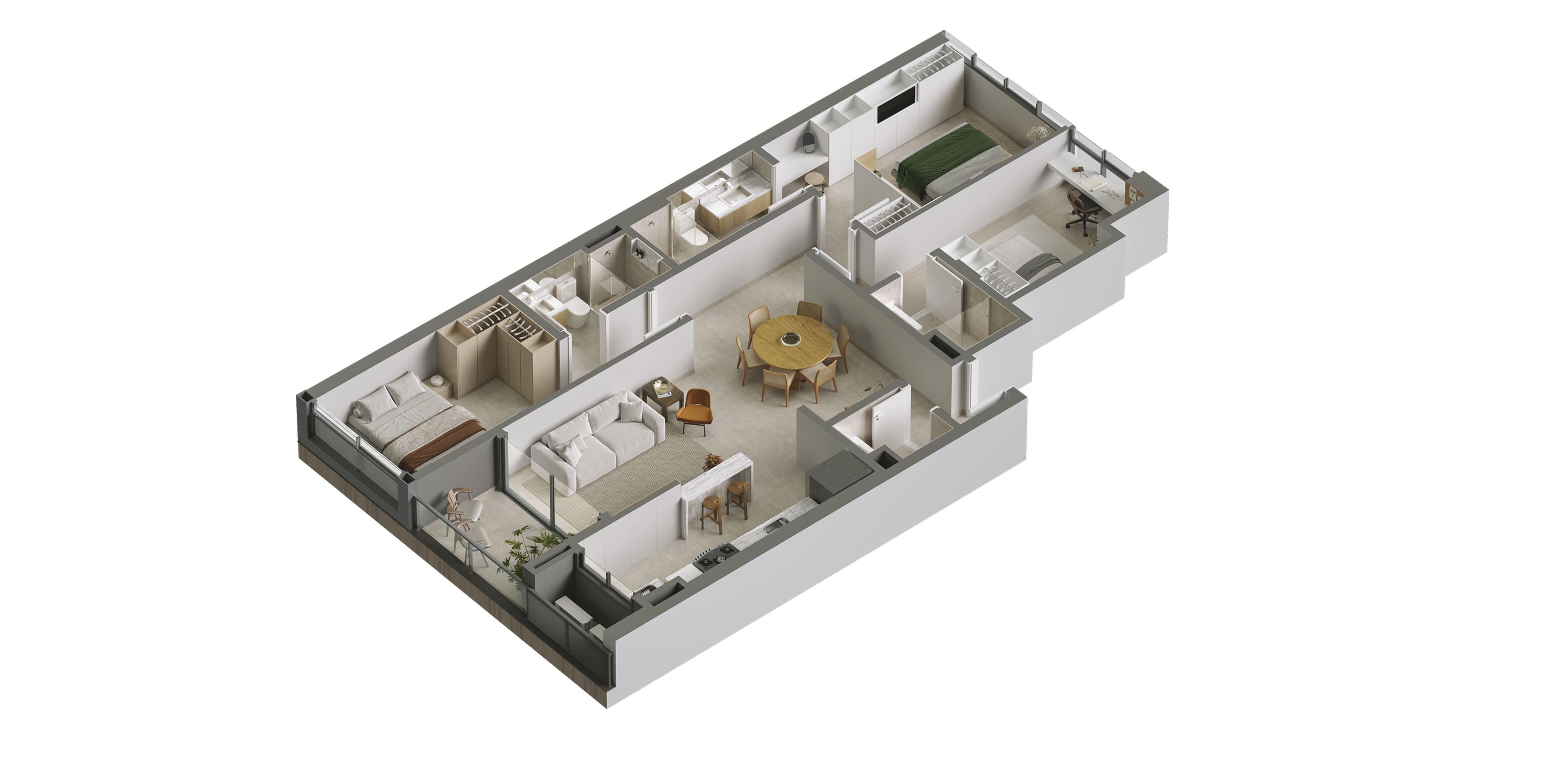 Apt Meio 114m2